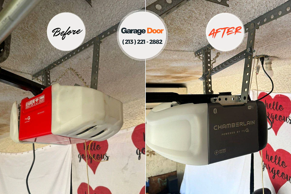 Before and after: garage door repair Cliffside Park, NJ